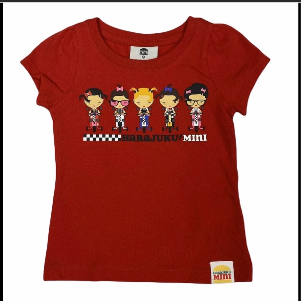 4T Harajuku Mini by Gwen Stefani girls toddler red shirt